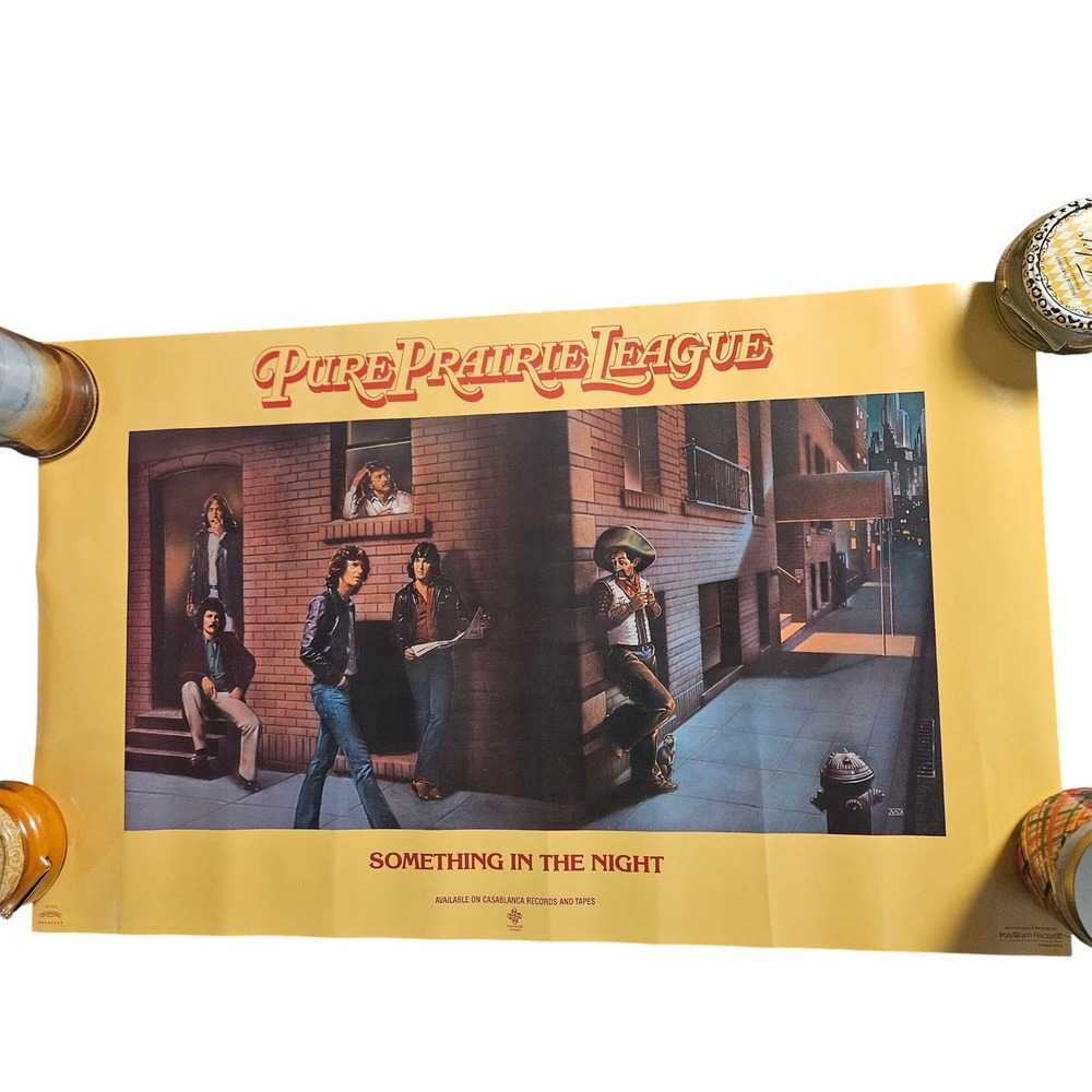 Pure Prairie League Something in the Night Vintage 1981 Promo Album Poster 19x32